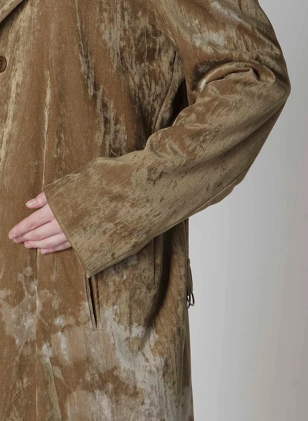 Discharge-Printed Velvet Big Jacket
