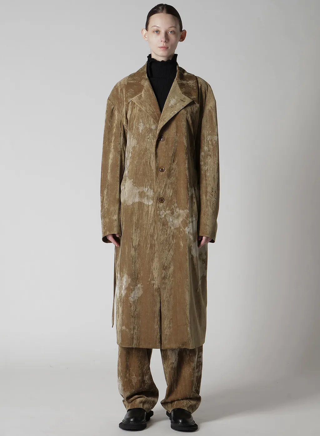 Discharge-Printed Velvet Big Jacket