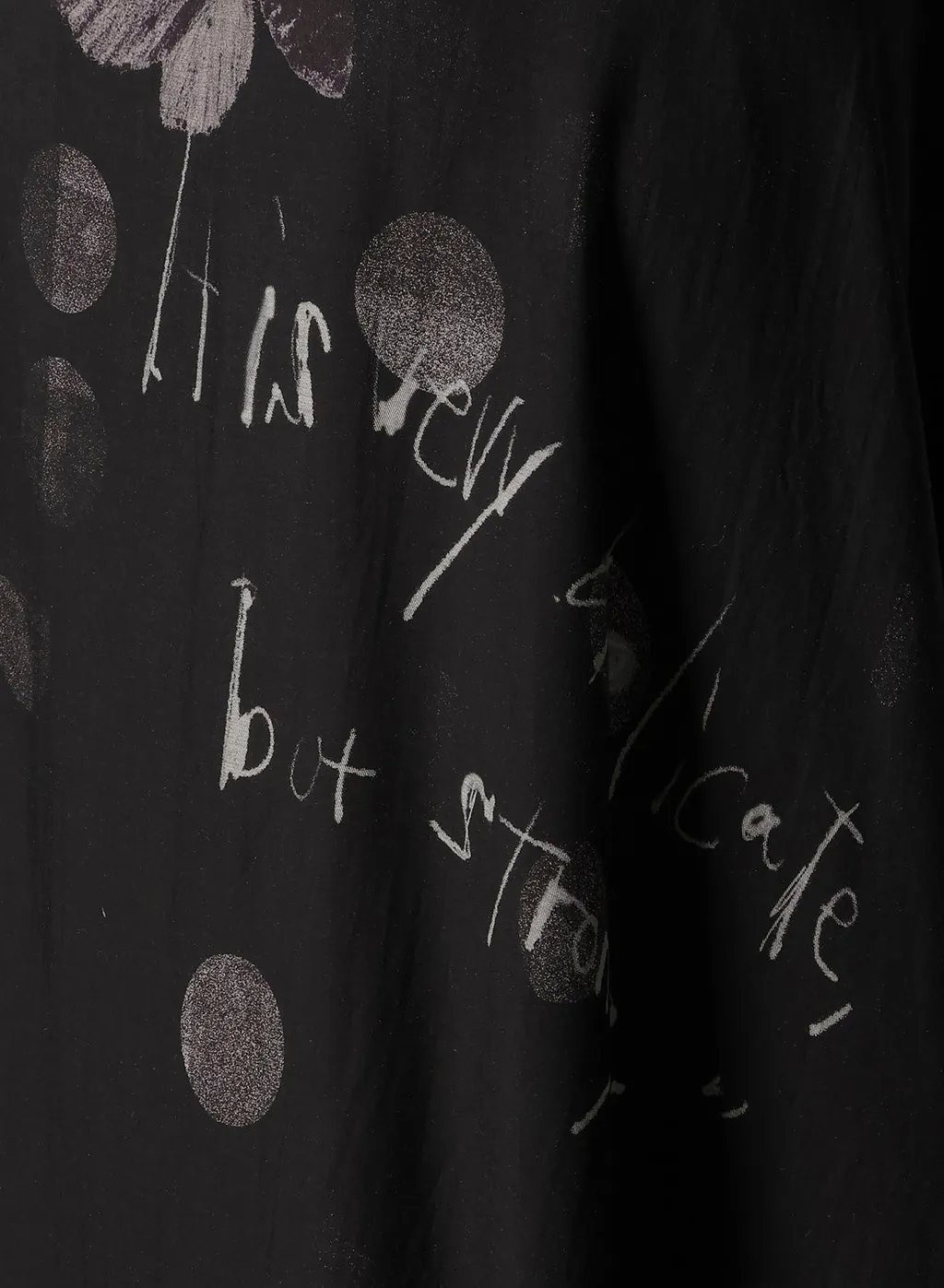 Butterfly-Print Dungaree Twill Asymmetric Midi Skirt
