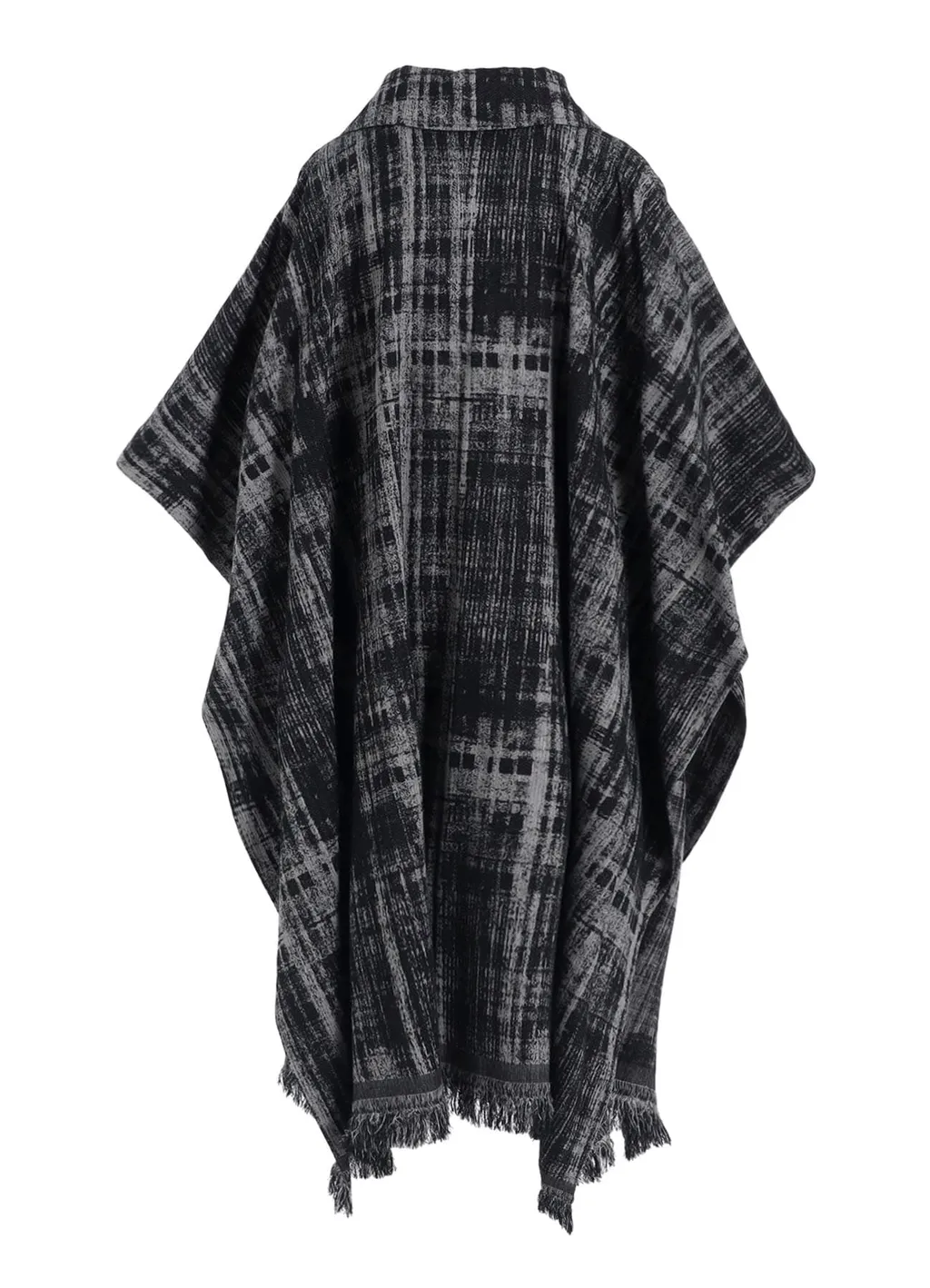 Faded Plaid Jacquard Cloak