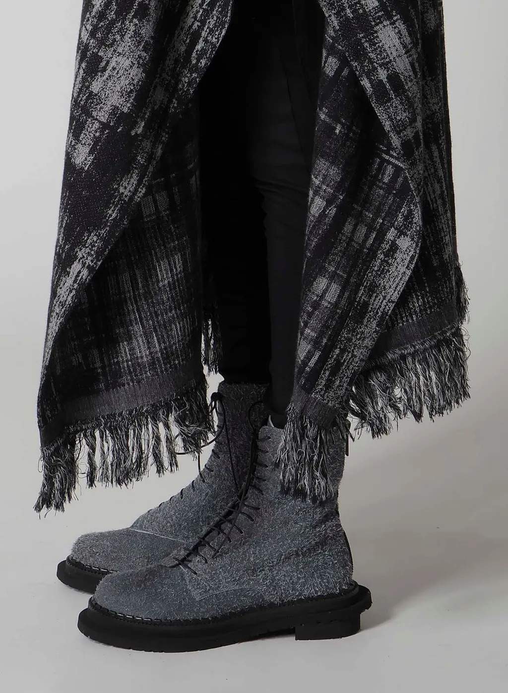 Faded Plaid Jacquard Cloak