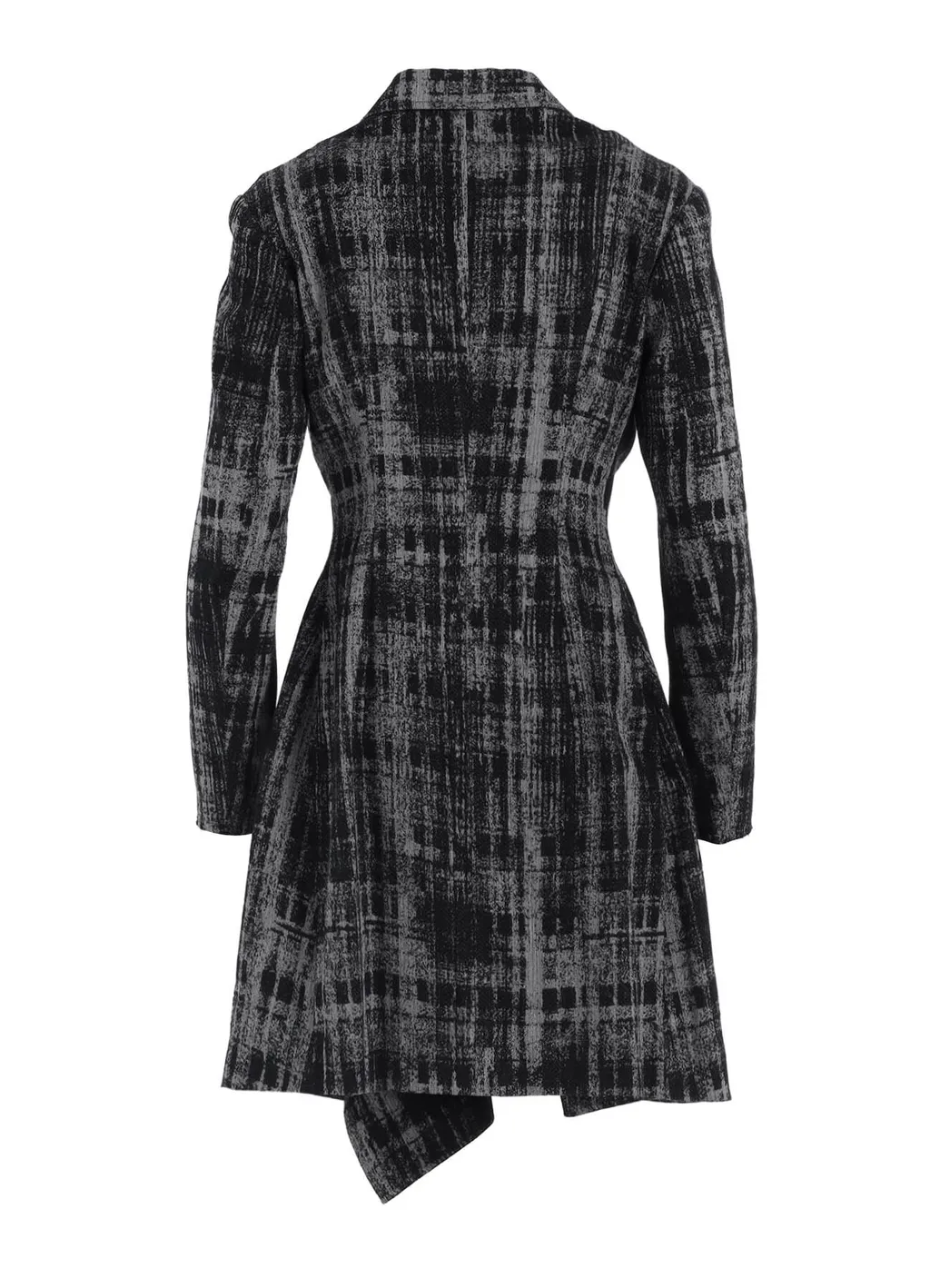 Faded Plaid Jacquard Left Front Cloth Jacket