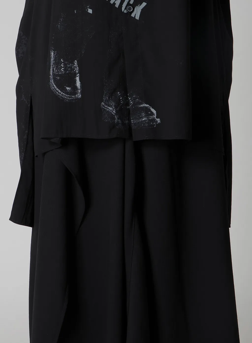 Print Big Blouse Black