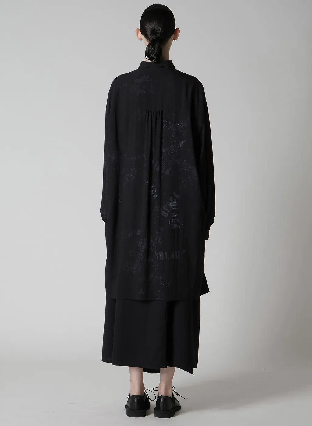 Print Big Blouse Black
