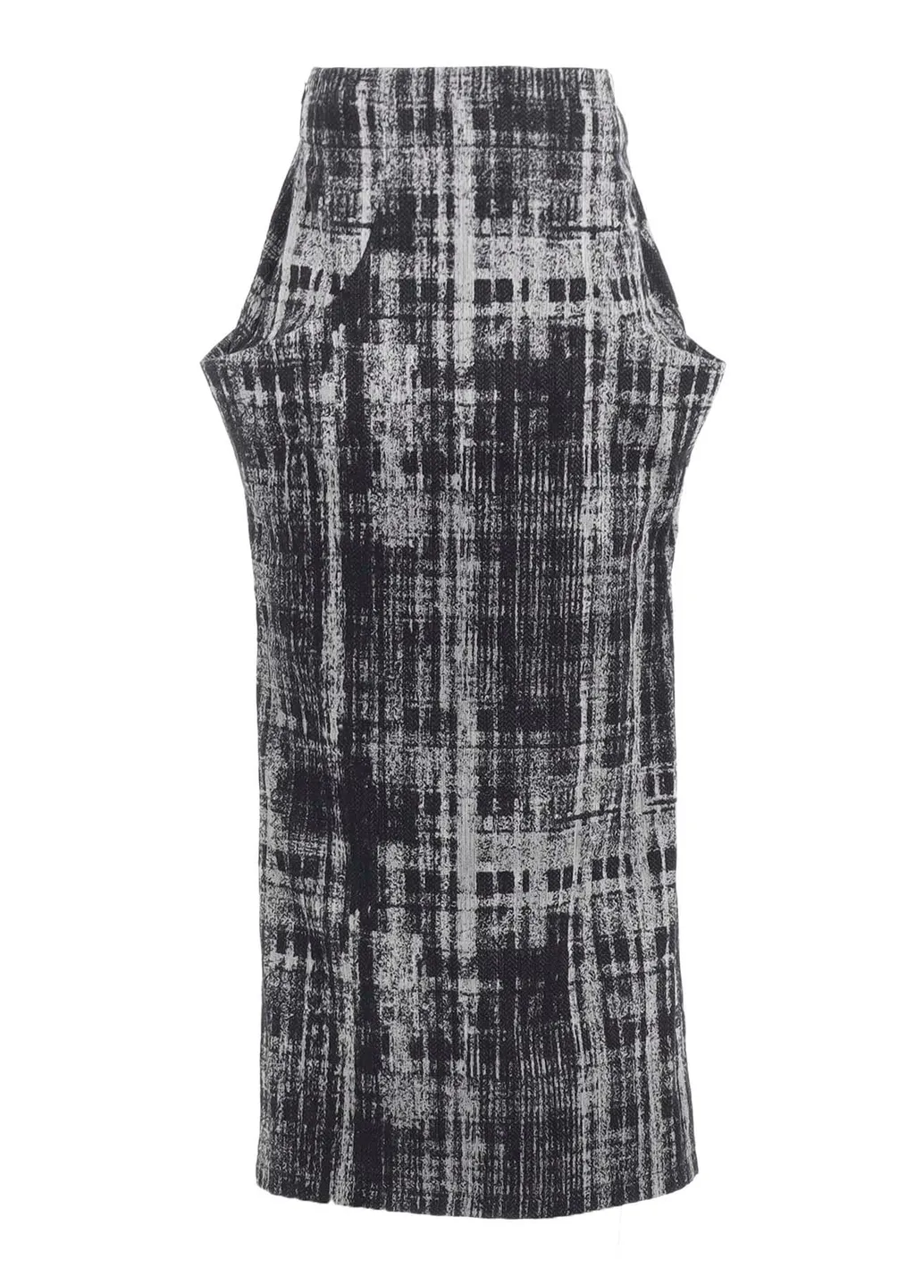 Faded Plaid Jacquard Drop Skirt