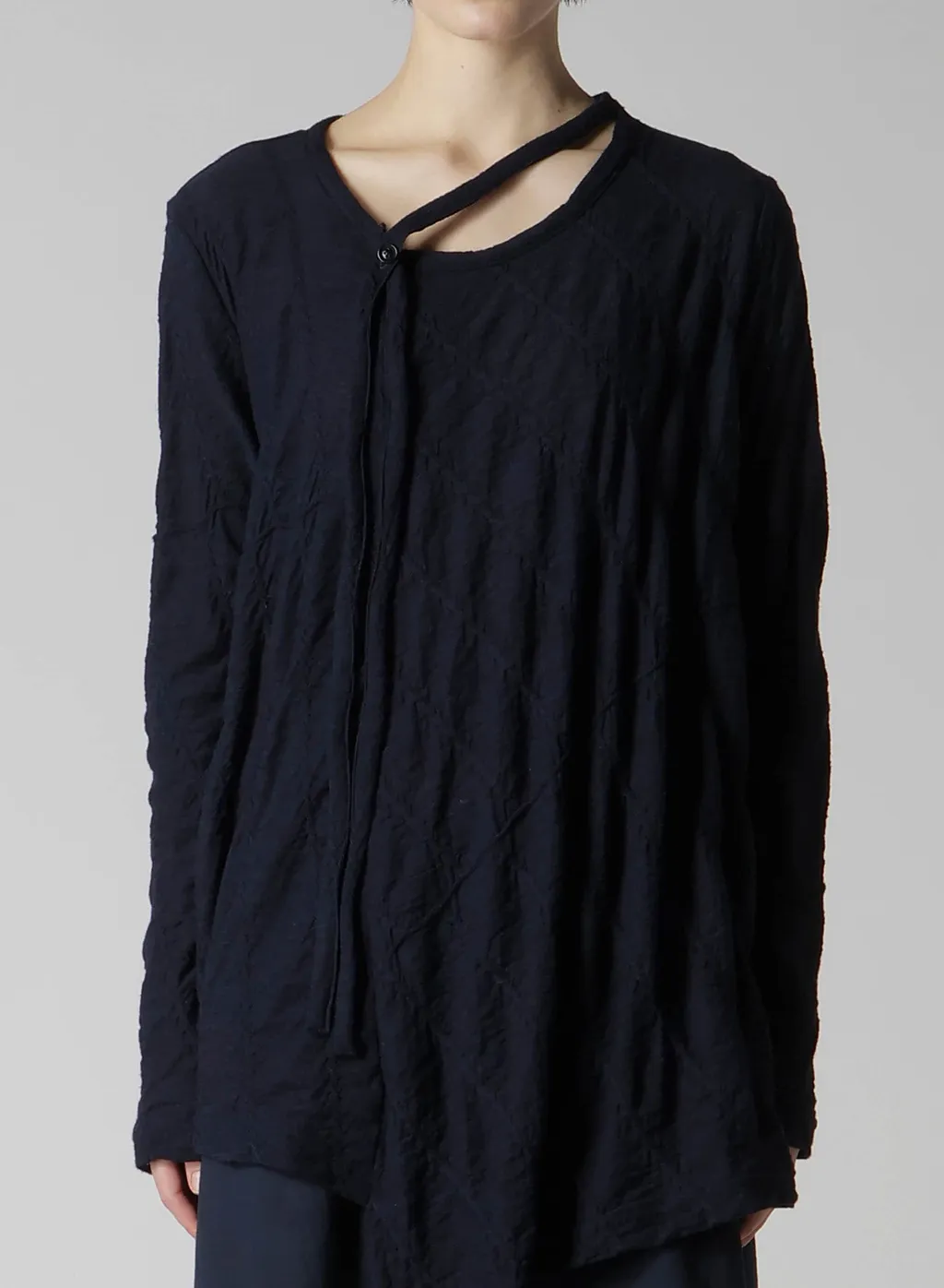 Diagonal Cable Jq String Collar Long T