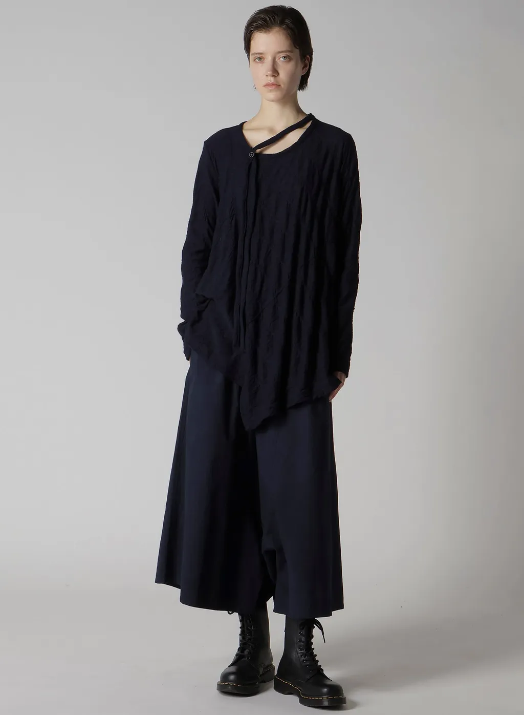 Diagonal Cable Jq String Collar Long T