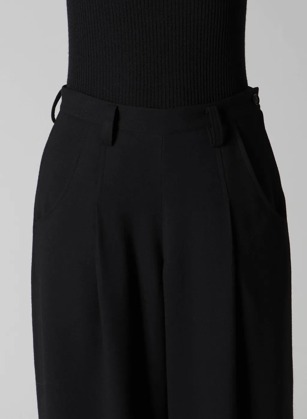 W/Ry Washer Processed Gauze Single Tuck Pants