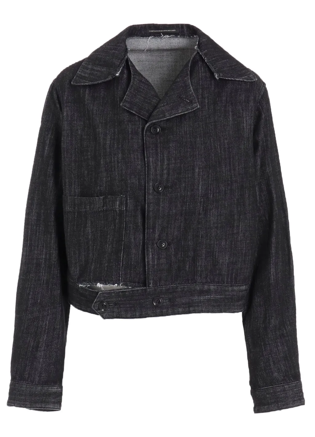 8Oz Denim Slit Collart Short Blouse