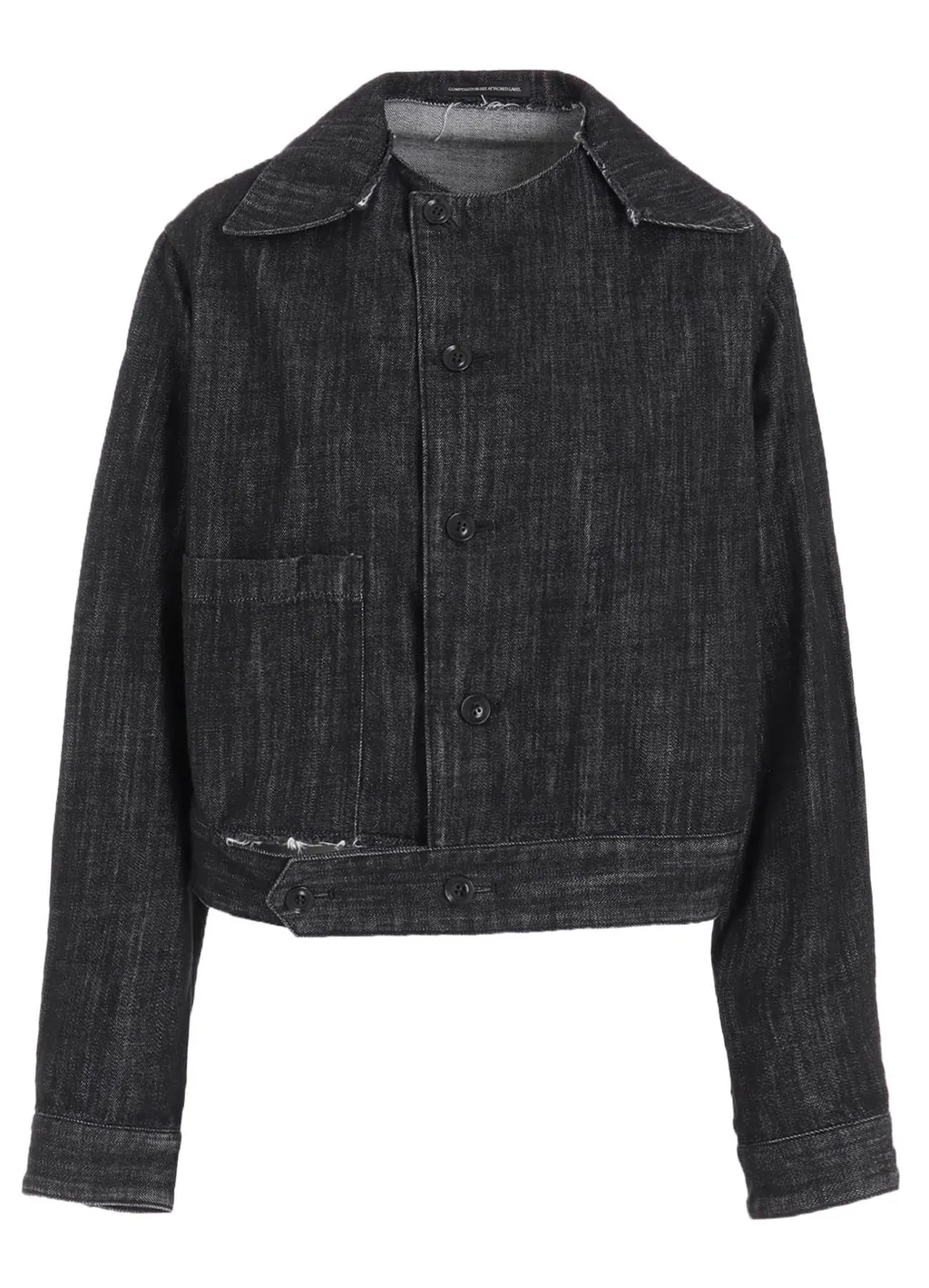 8Oz Denim Slit Collart Short Blouse