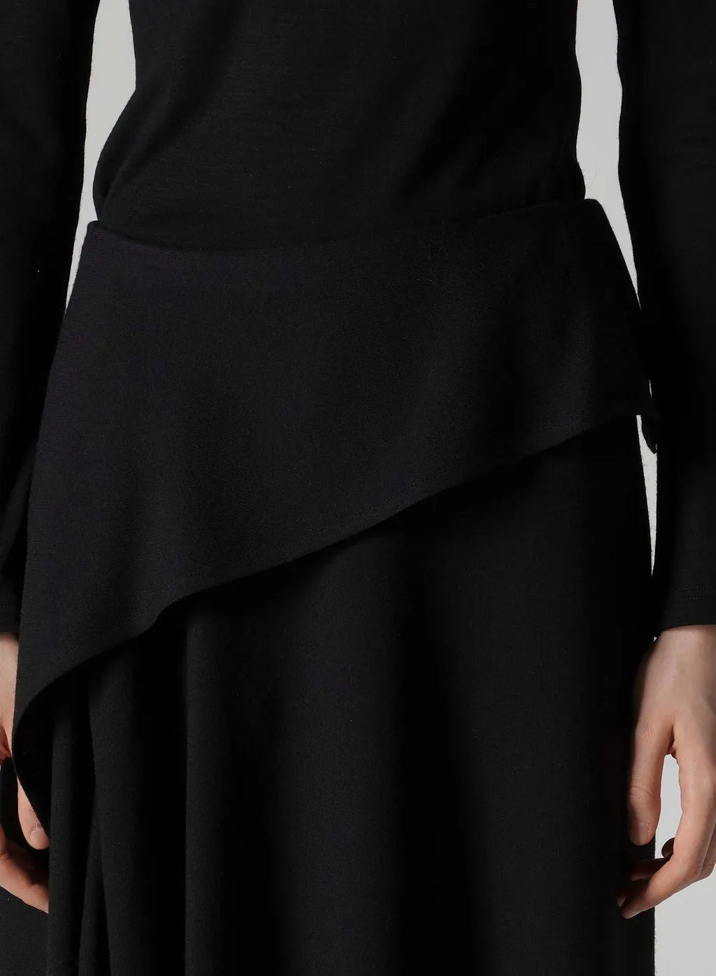 W/Ry Washer Processed Gauze Asymmetric Skirt