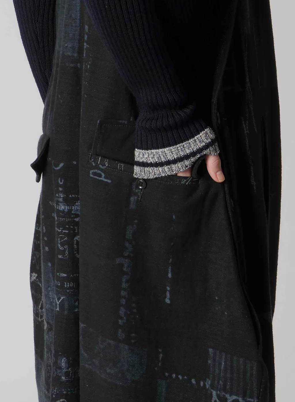 8Oz Denim Collage Print Overalls