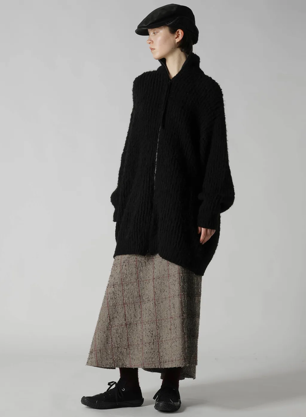 Fleece Raised Zip-Up Cardigan
