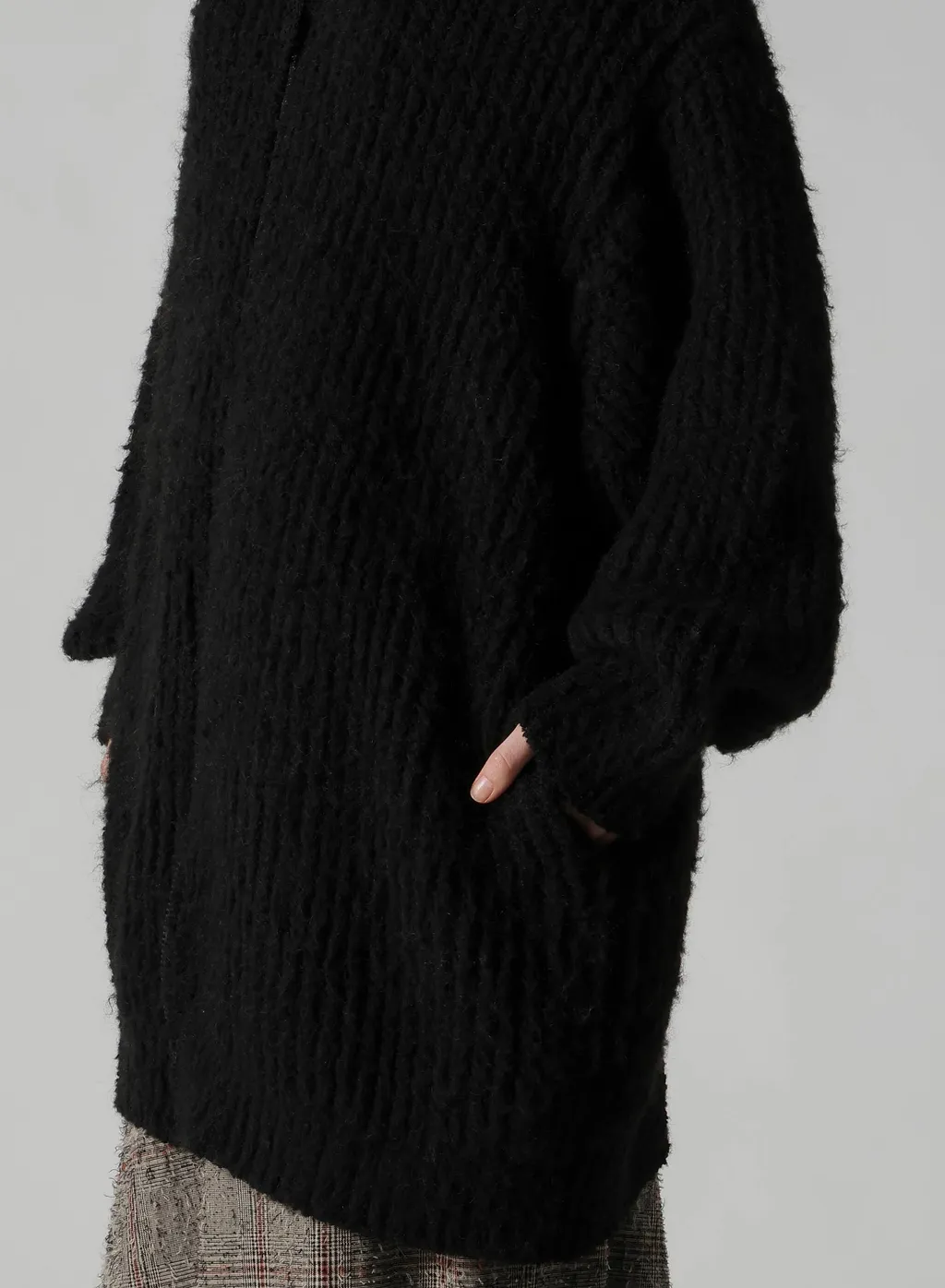 Fleece Raised Zip-Up Cardigan