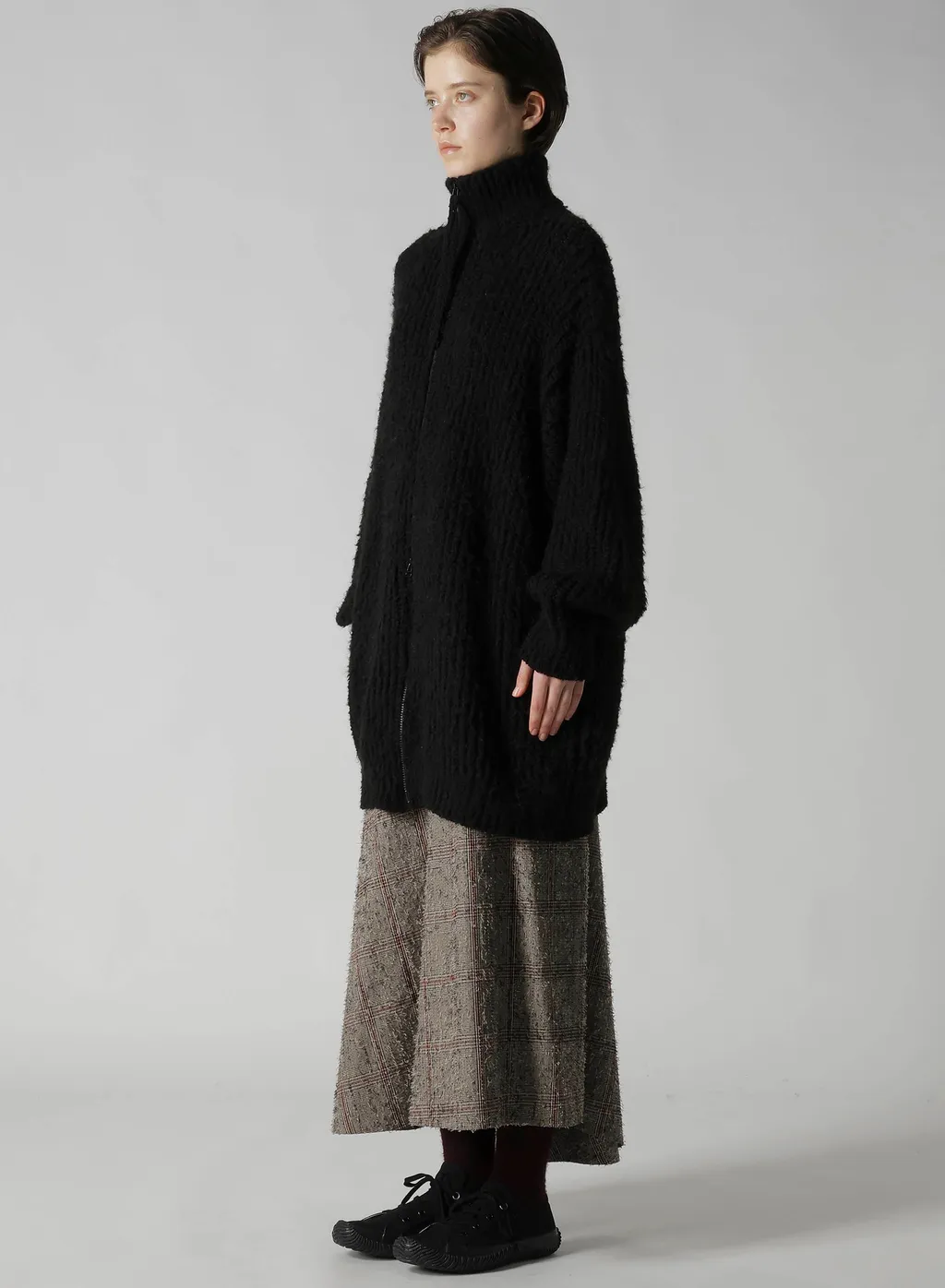 Fleece Raised Zip-Up Cardigan