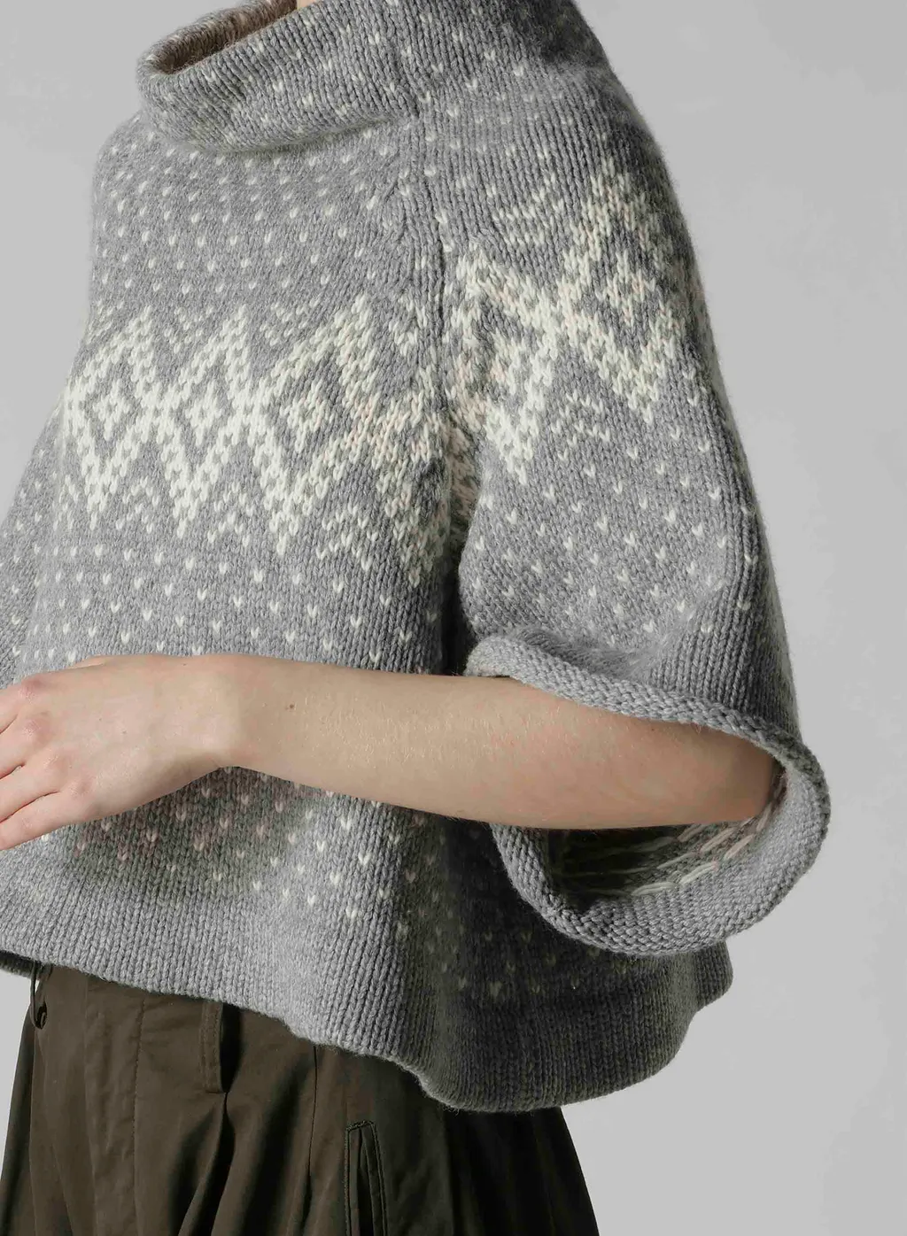Nordic Jq Short Raglan Sleeve Pullover