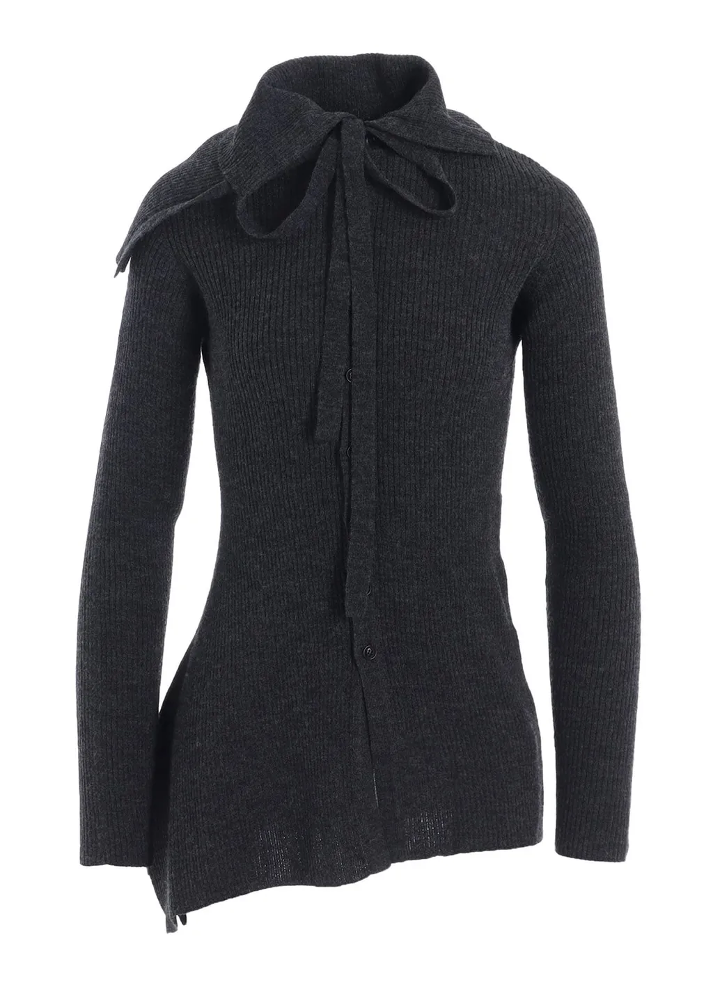 Double Collar Assymetric Cardigan
