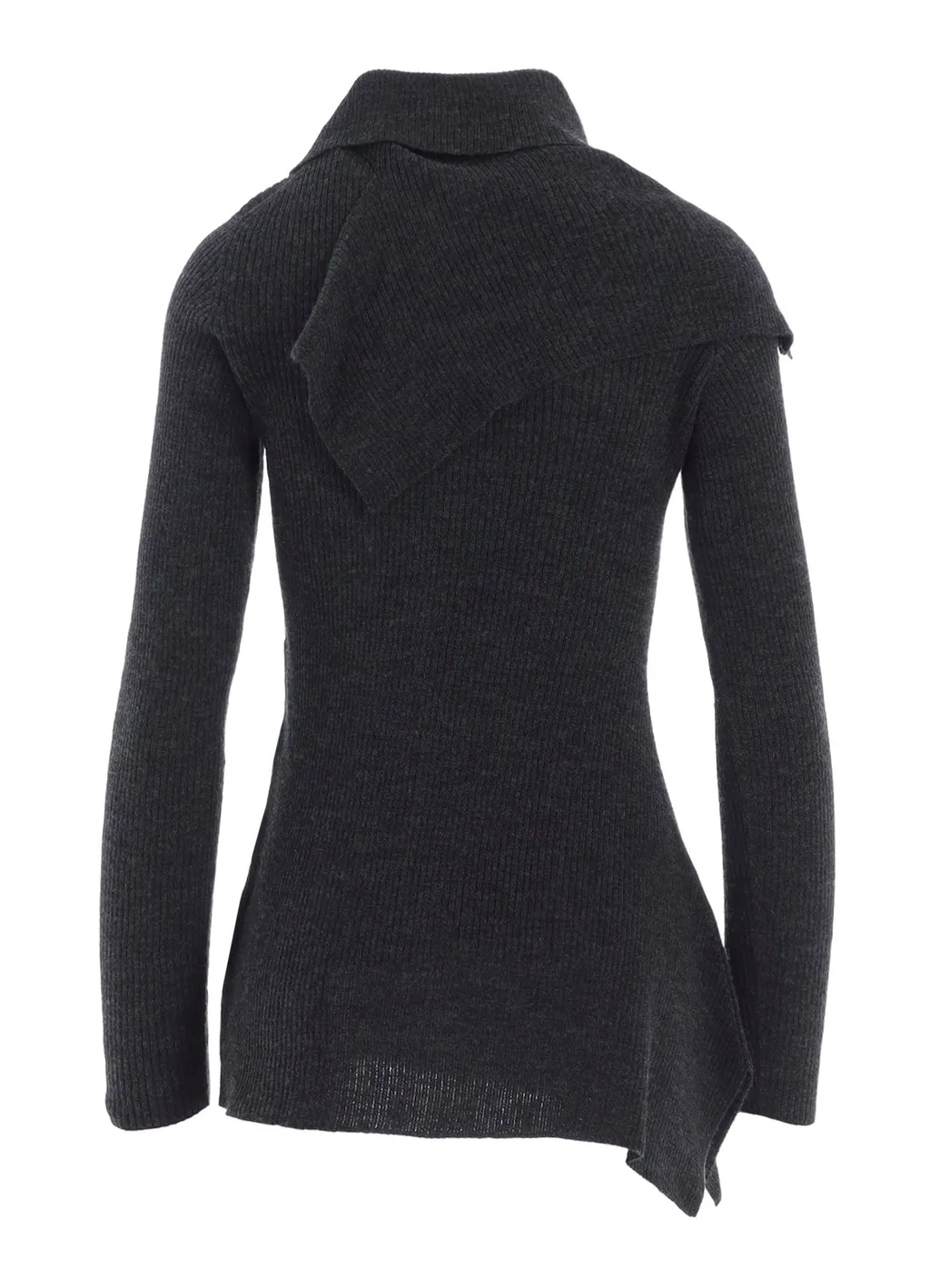 Double Collar Assymetric Cardigan