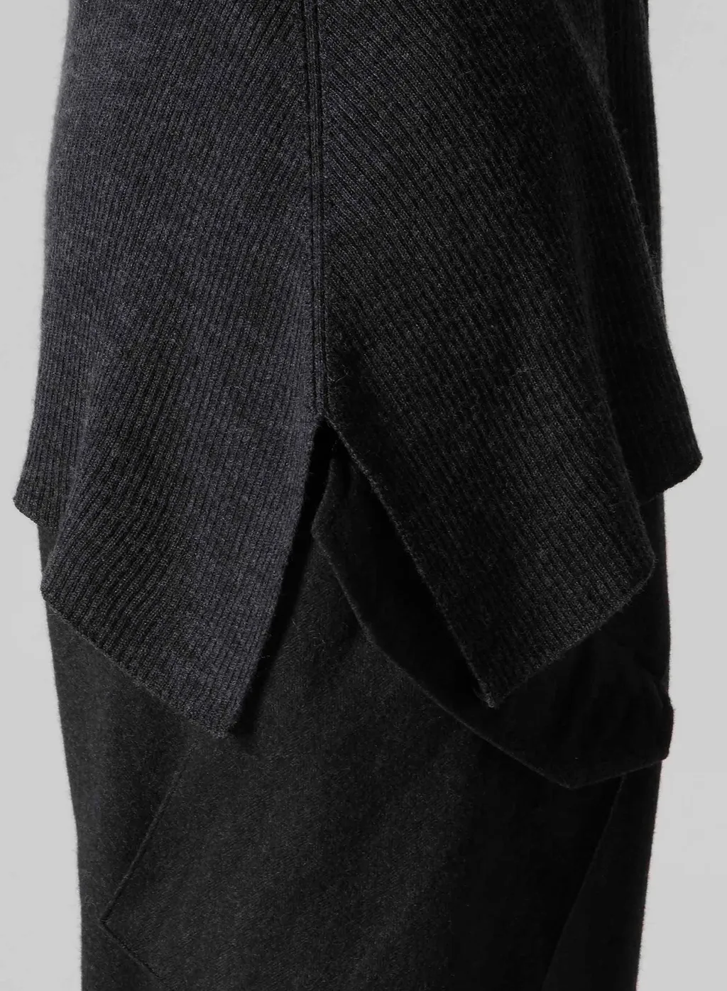 Double Collar Assymetric Cardigan