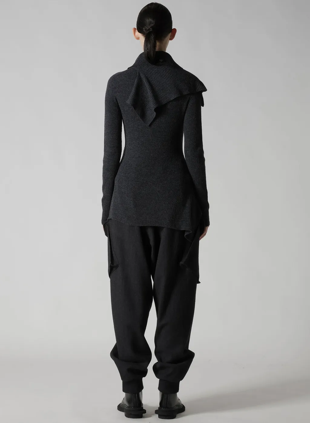 Double Collar Assymetric Cardigan