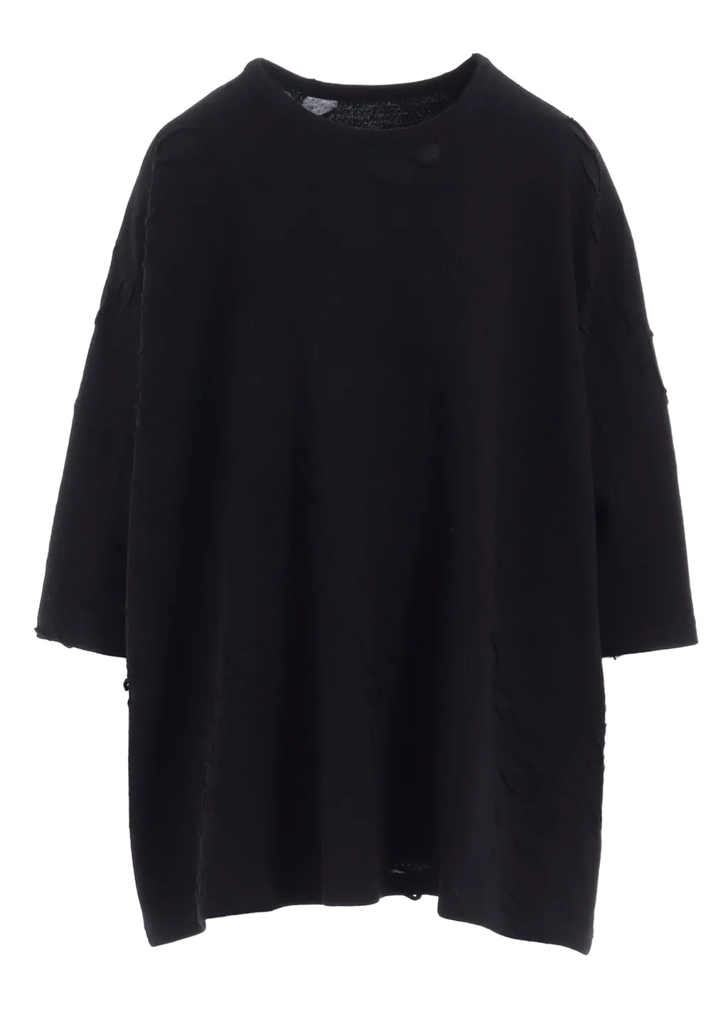 Bonded Hole Jq Round Neck Big T