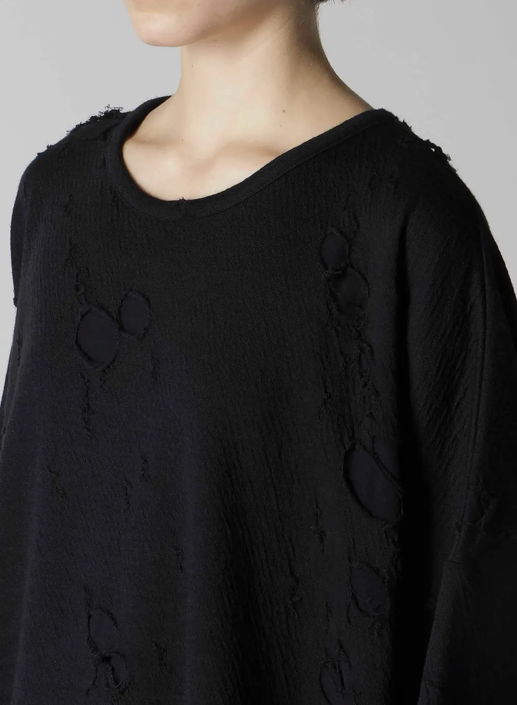 Bonded Hole Jq Round Neck Big T