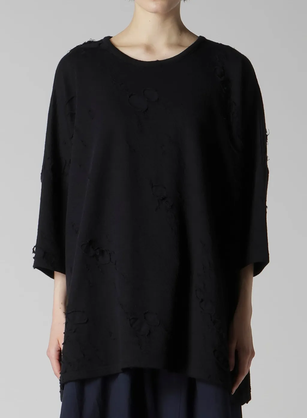 Bonded Hole Jq Round Neck Big T