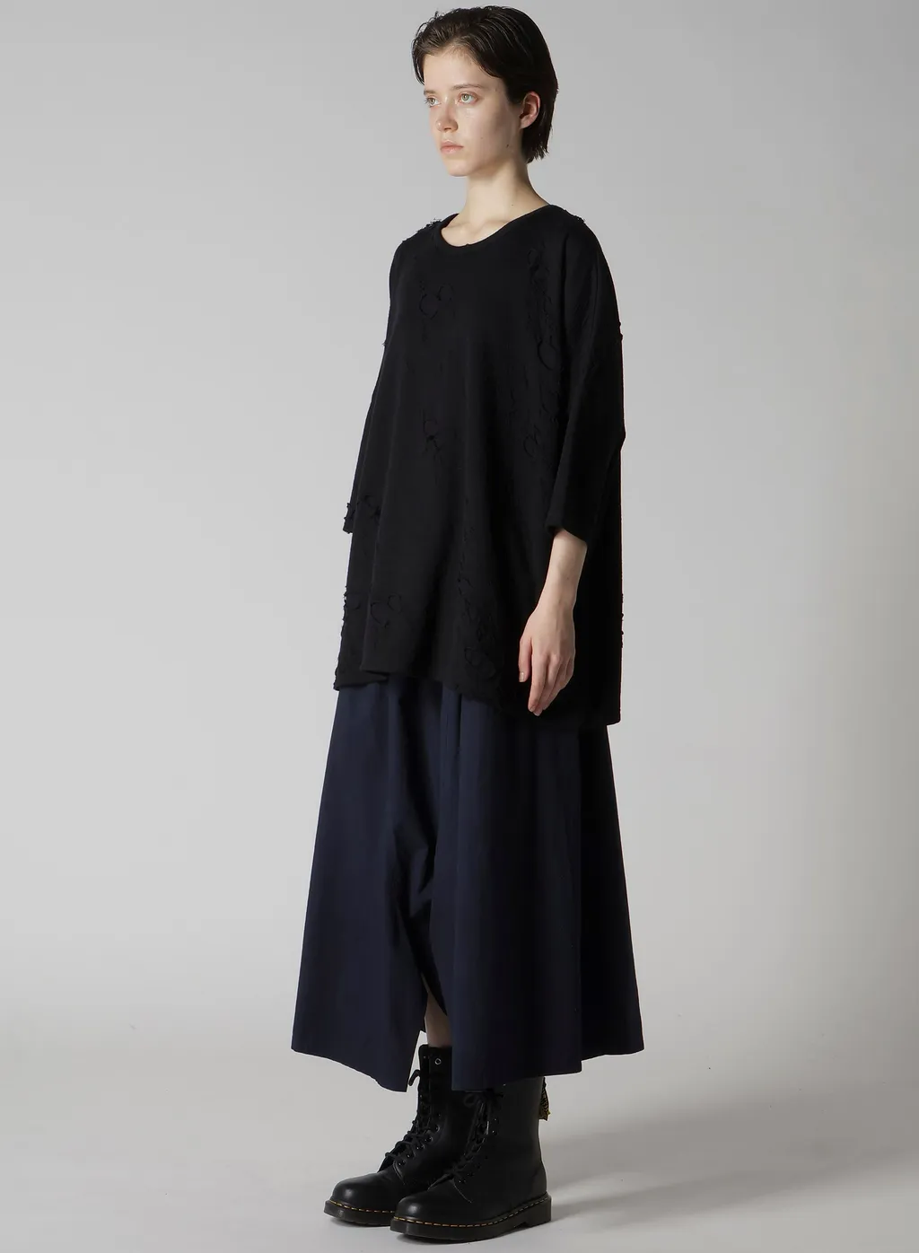 Bonded Hole Jq Round Neck Big T