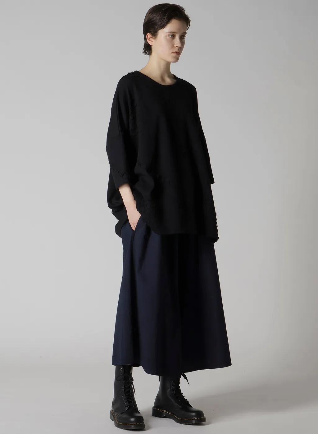 Bonded Hole Jq Round Neck Big T
