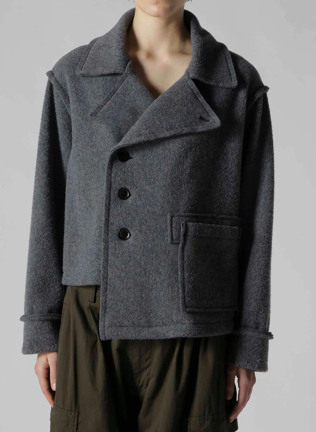 W/Ny Boiled Wool/Fleece H-Short J