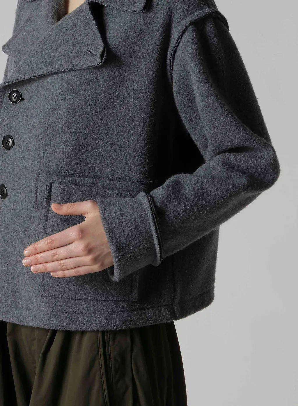W/Ny Boiled Wool/Fleece H-Short J