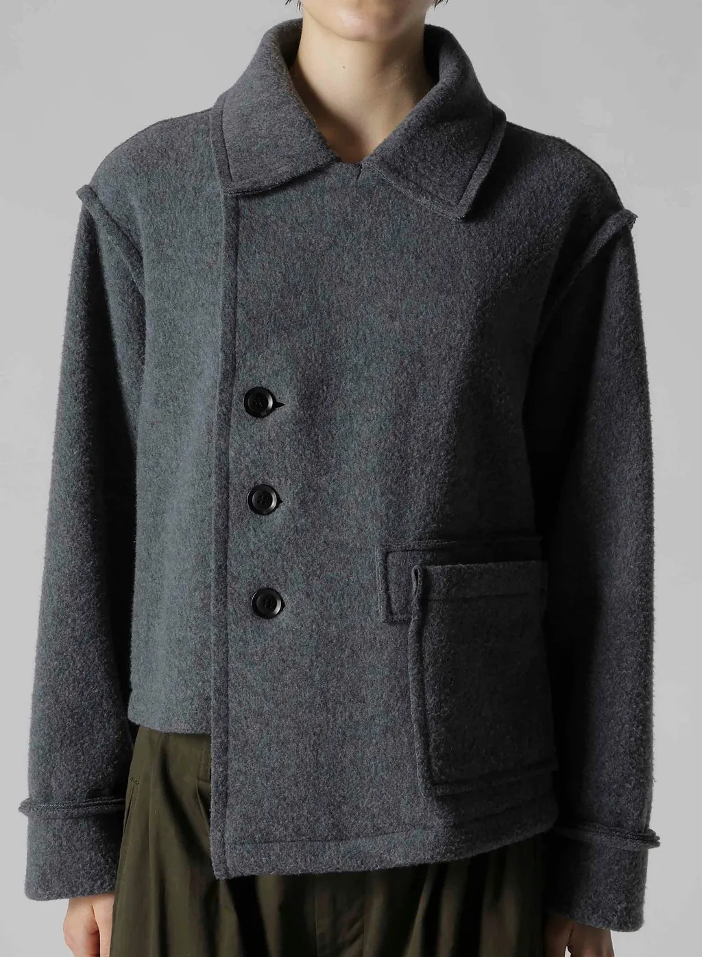 W/Ny Boiled Wool/Fleece H-Short J