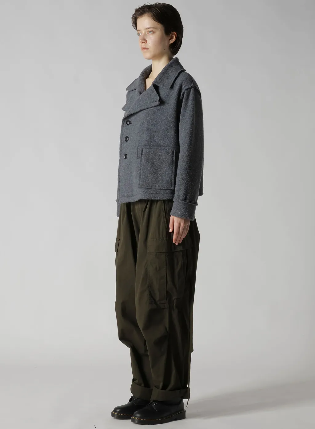 W/Ny Boiled Wool/Fleece H-Short J