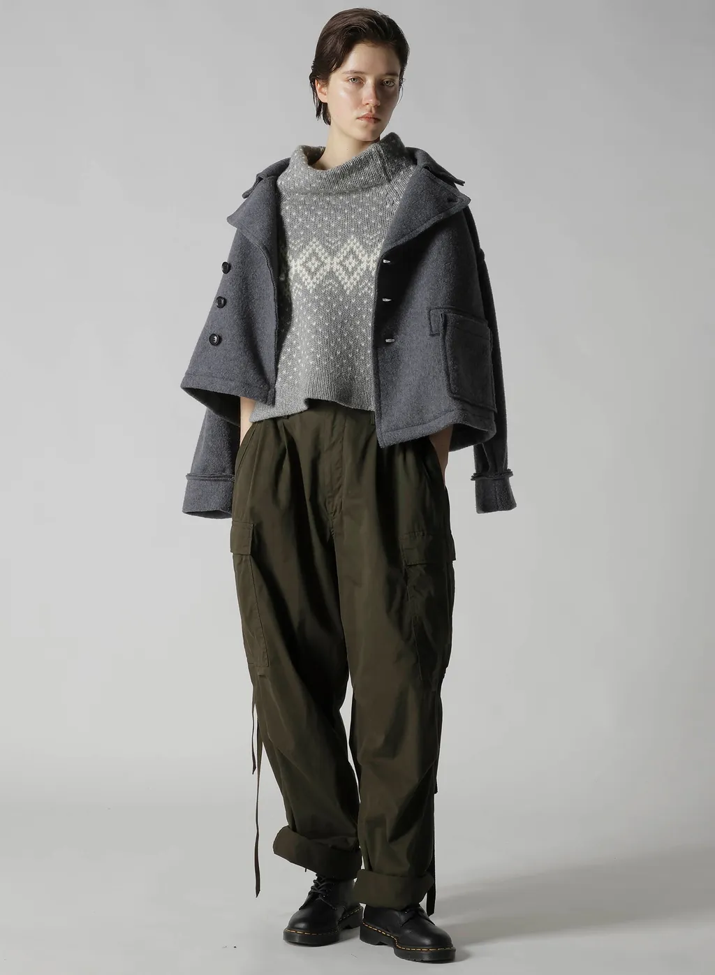 W/Ny Boiled Wool/Fleece H-Short J