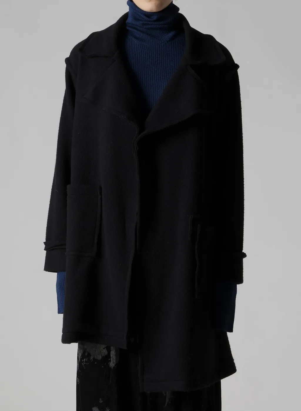W/Ny Fleece Long Coat