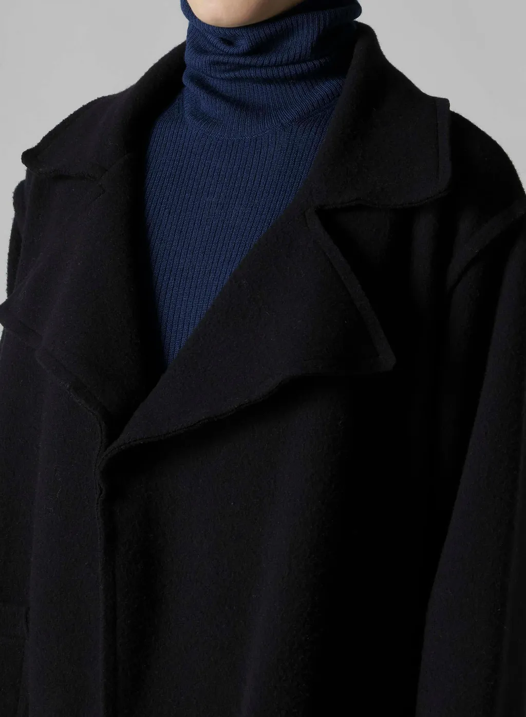 W/Ny Fleece Long Coat