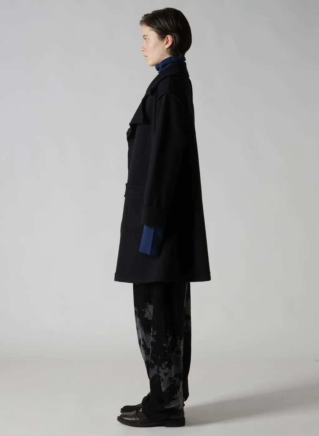 W/Ny Fleece Long Coat