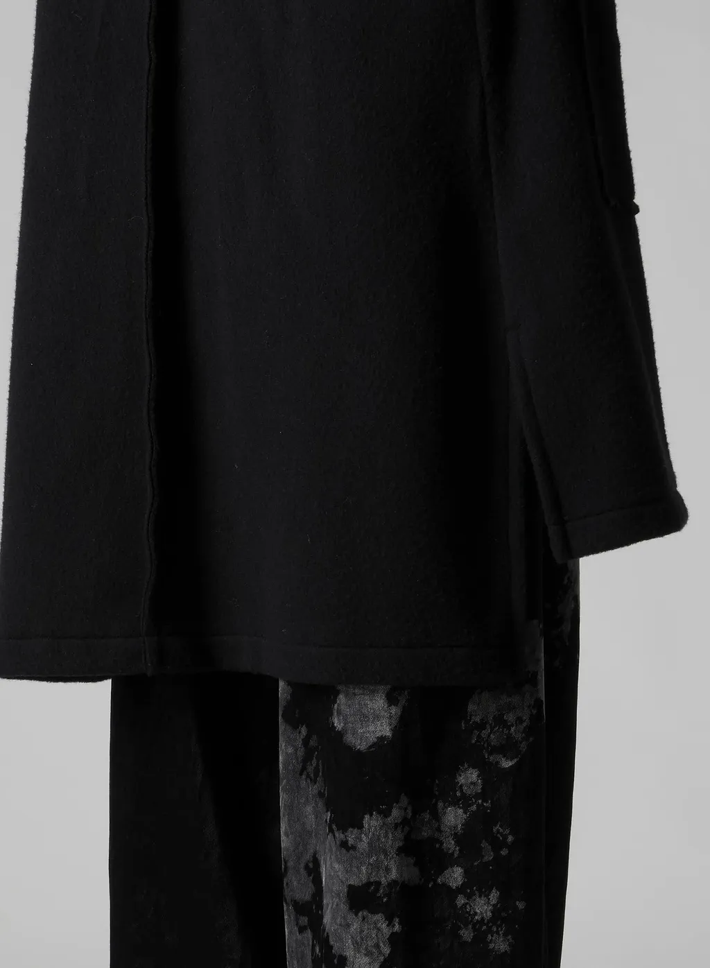 W/Ny Fleece Long Coat
