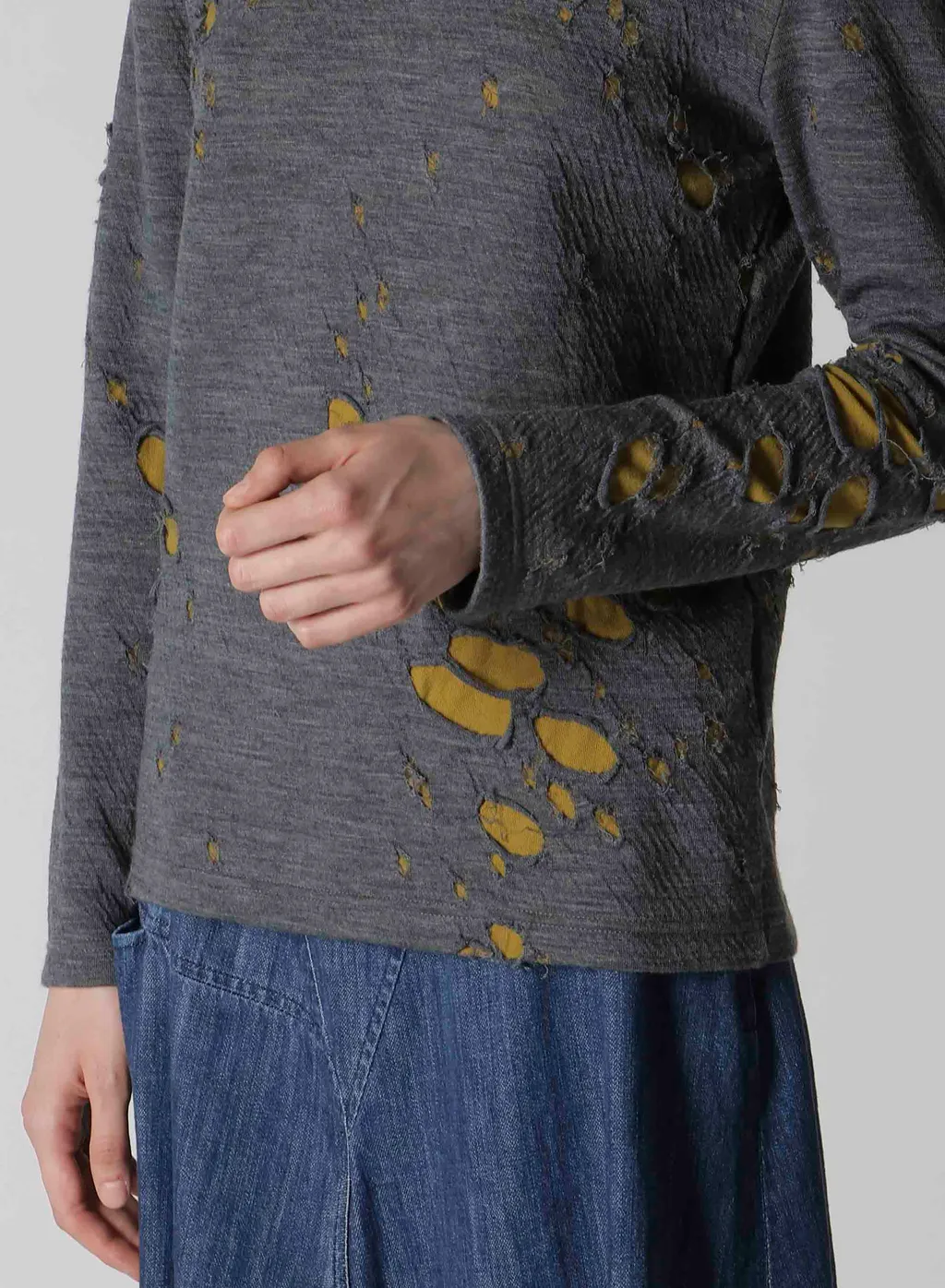 Bonded Hole Jq High Neck Long T