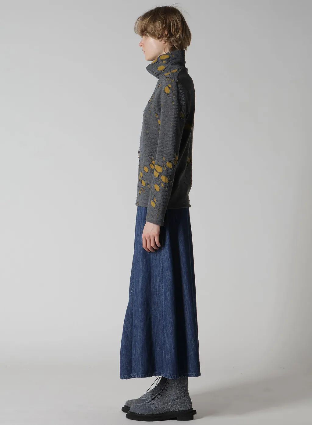 Bonded Hole Jq High Neck Long T