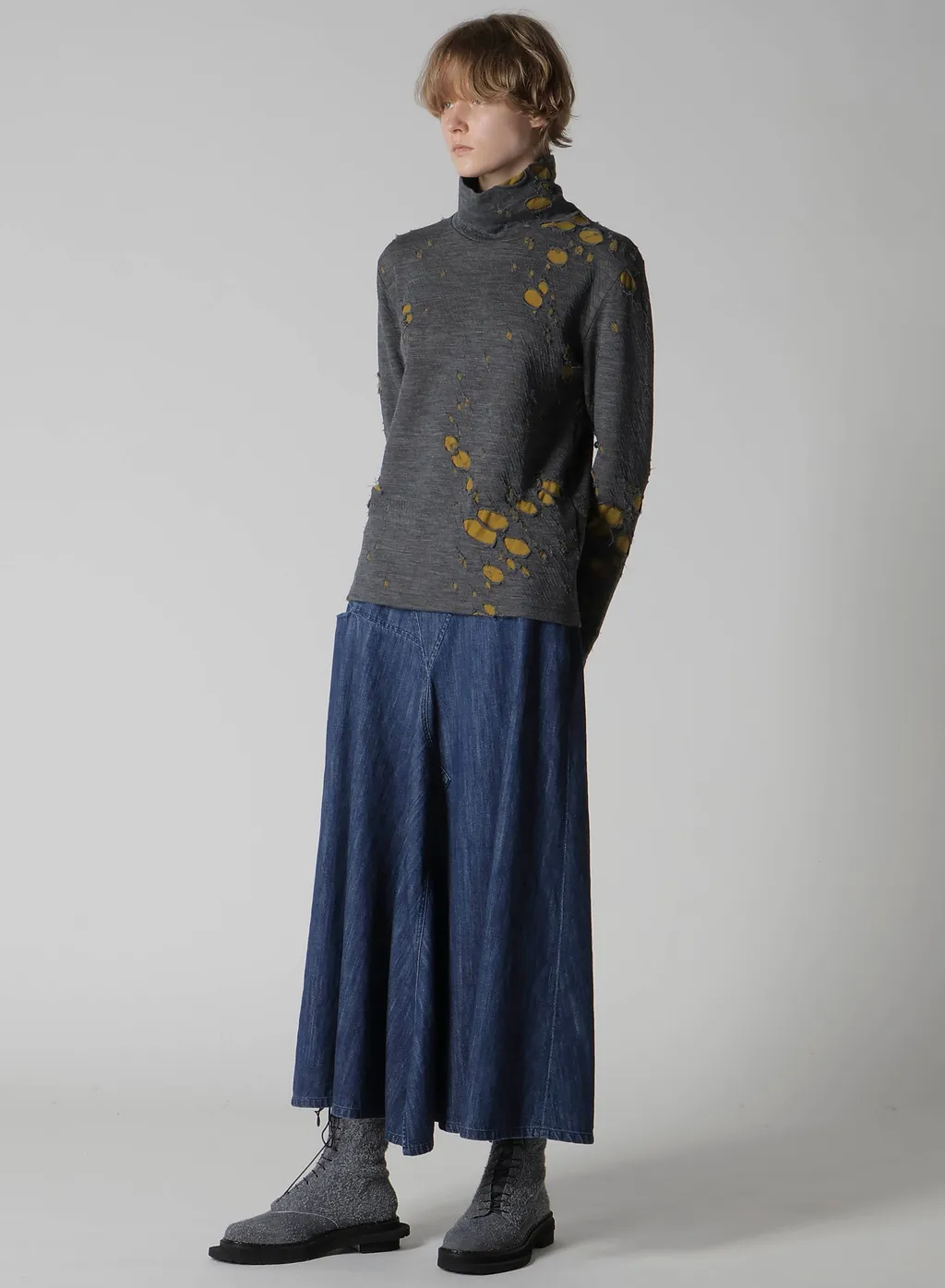Bonded Hole Jq High Neck Long T