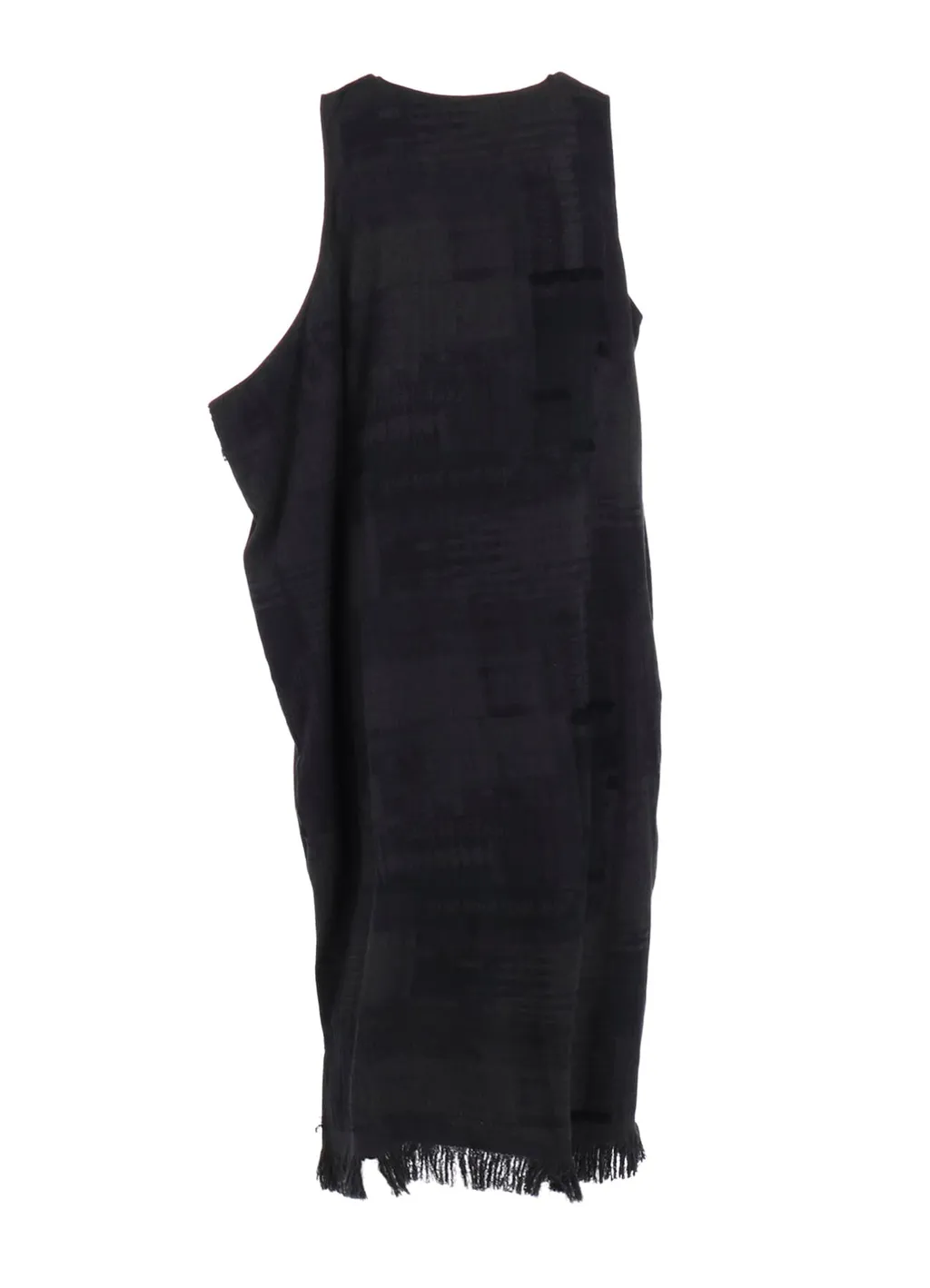 Patchwork Jacquard Asymmetric Sleeveless Dress