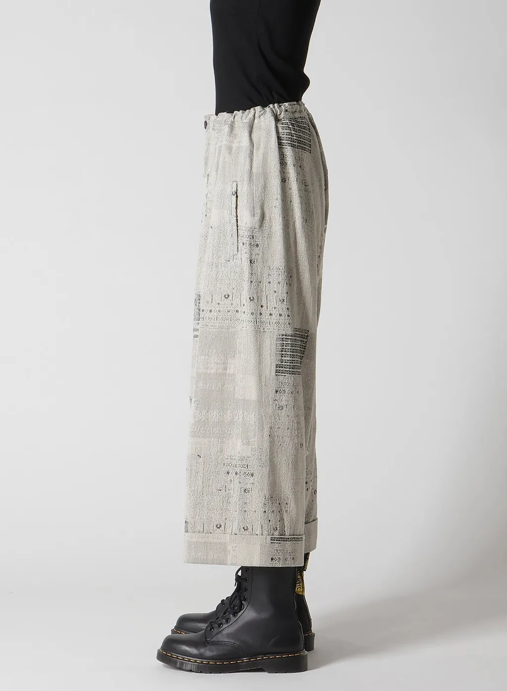 Patchwork Jq Front Tucked Pants