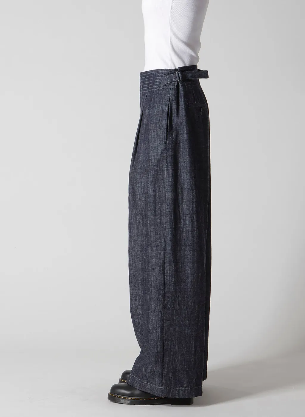 8Oz Waist String Wide Denim Pants