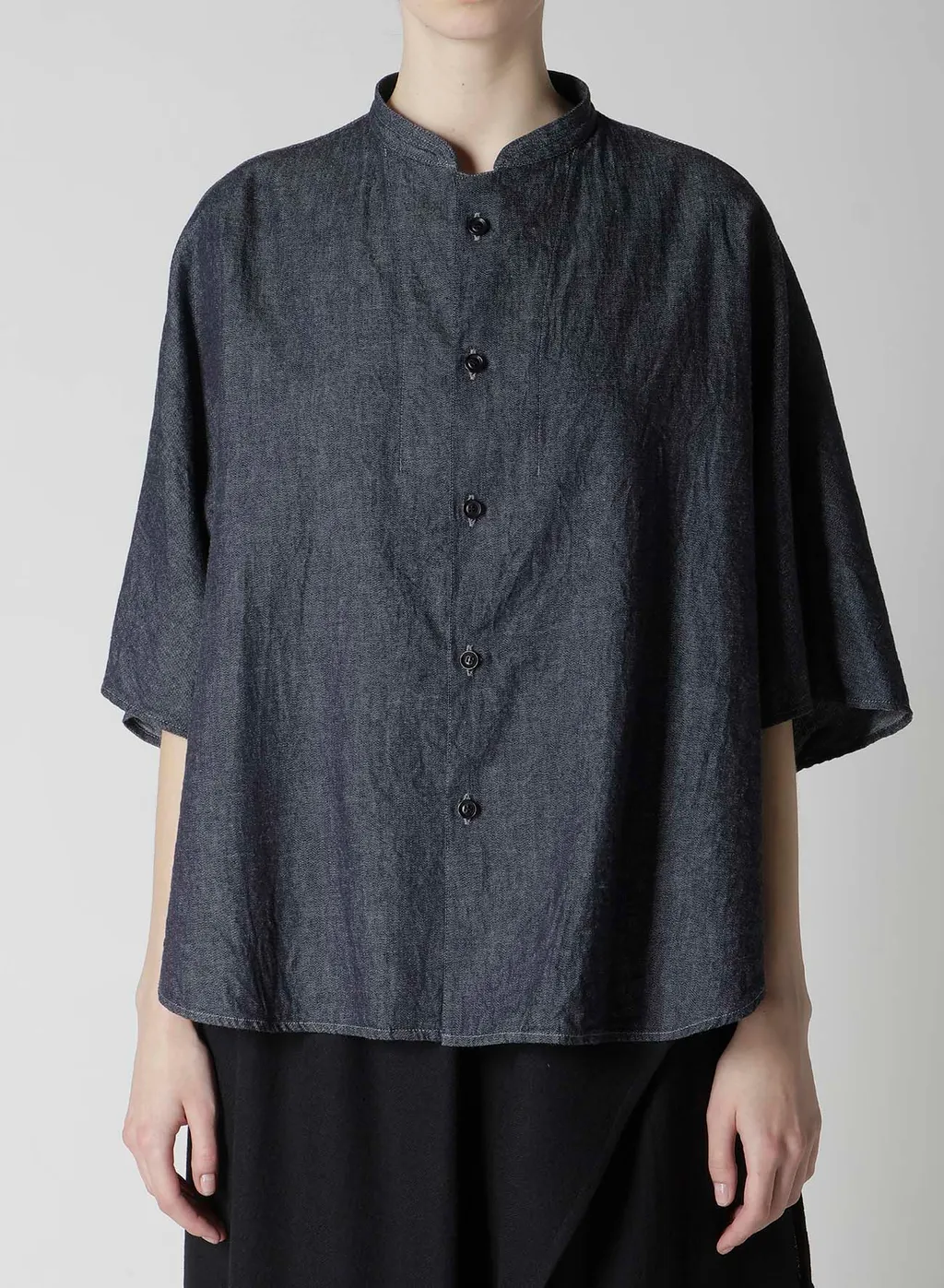 6Oz Stand Collar Blouse