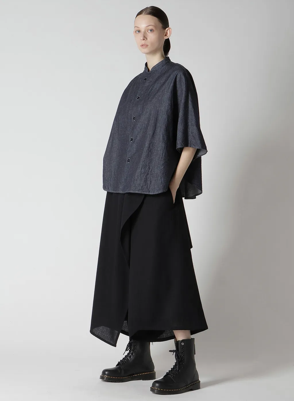 6Oz Stand Collar Blouse