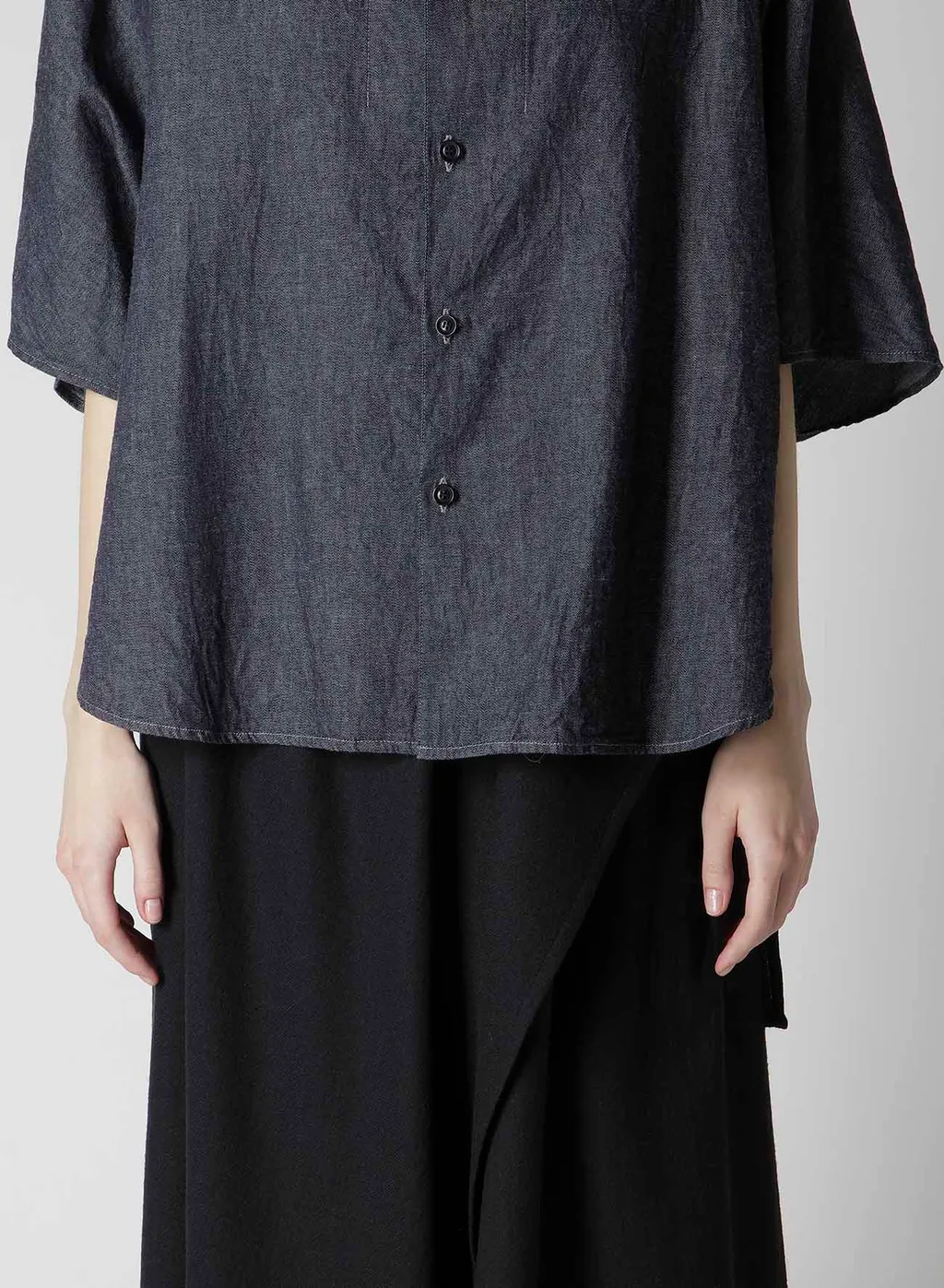 6Oz Stand Collar Blouse