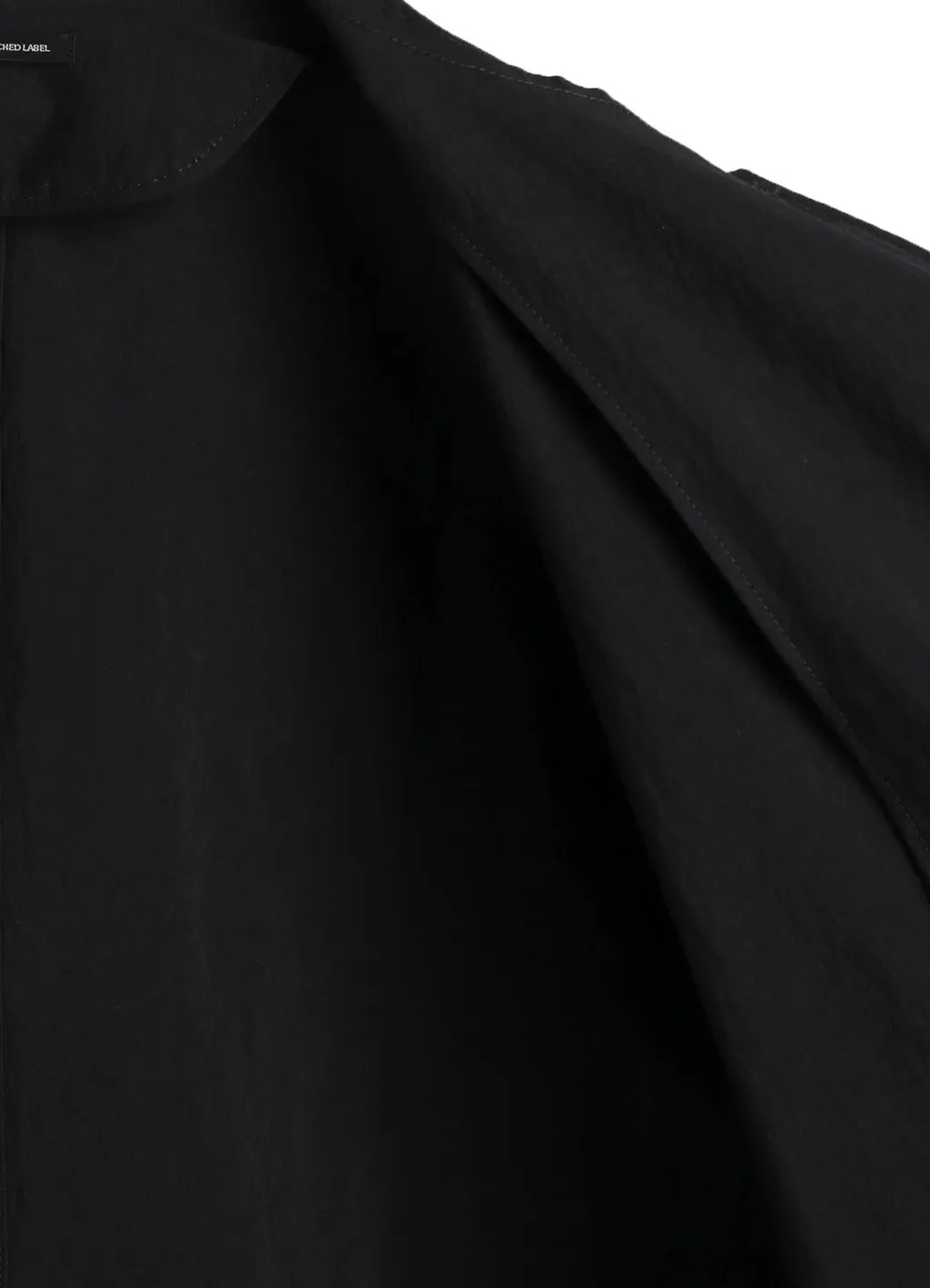 Cotton Nylon Gabardine Collarless Coat