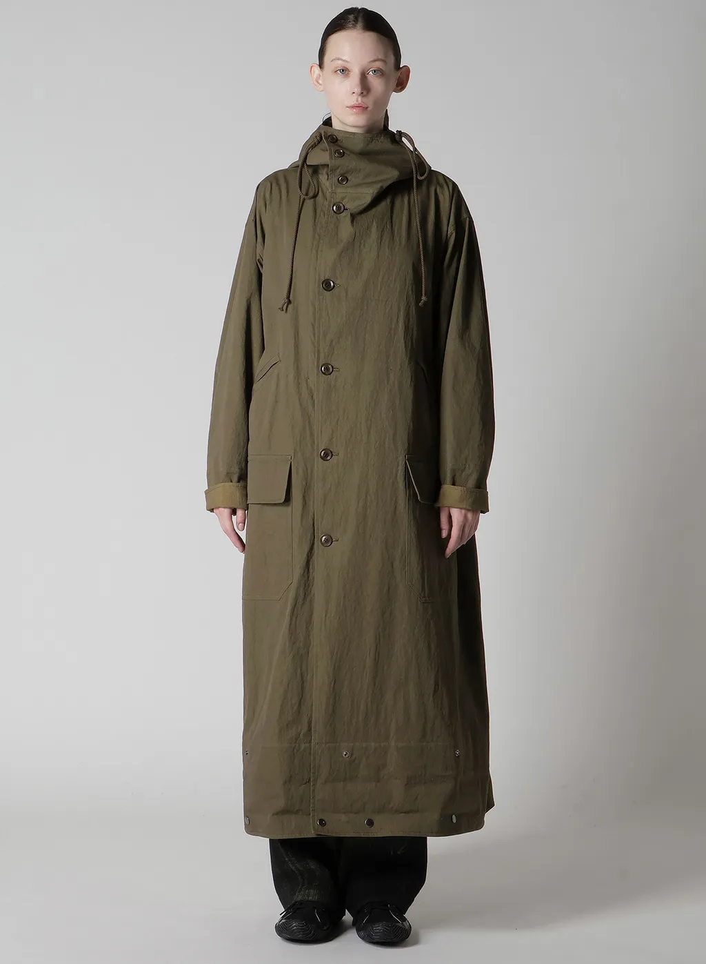 Cotton Nylon Gabardine Military Coat