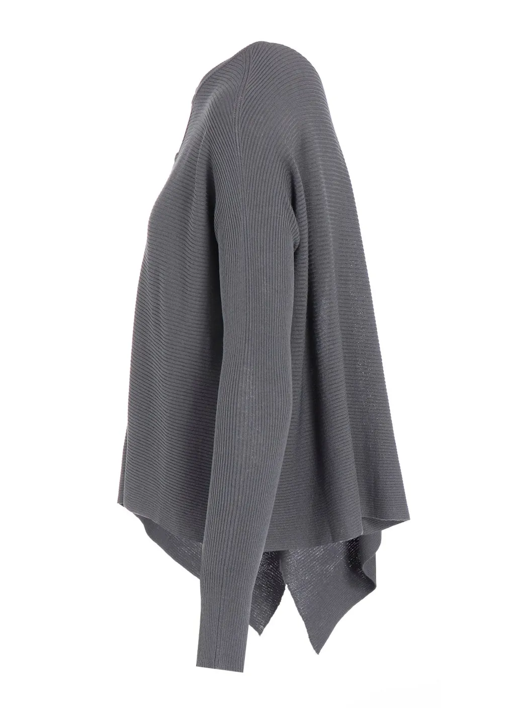 Ribbed Asymmeteric Cardigan